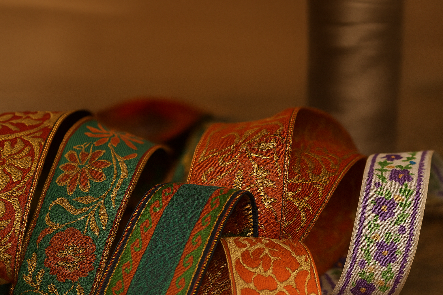 Jacquard ribbon manufacturer Surat - Lami Trims